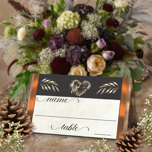 Rustic Heart & Monogram - Koper