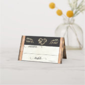Rustic Heart & Monogram - Perzik (Voorkant)