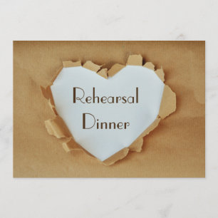 Rustic Heart Wedding repetitie diner Kaart