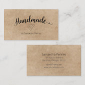 Rustic Hearts Kalligrafie Rustic Handmade Visitekaartje (Voorkant / Achterkant)