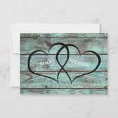 Rustic Hearts RSVP Kaartje (Achterkant)
