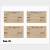 Rustic Heirloom Seed Packet Étiquettes (Feuille)