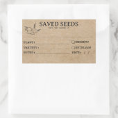 Rustic Heirloom Seed Packet Étiquettes (Sac)