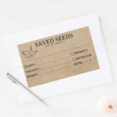 Rustic Heirloom Seed Packet Étiquettes (Enveloppe)