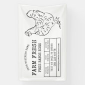 Rustic Hen Boerderij Fresh Eggs Marketing Spandoek (Verticaal)