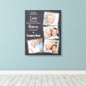 Rustic Herdenking Foto Collage Memorial Canvas Afdruk (Insitu (Houten vloer))