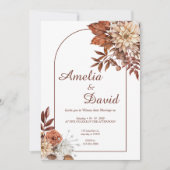 Rustic Herfst Arch Wedding Invitation Kaart (Voorkant)