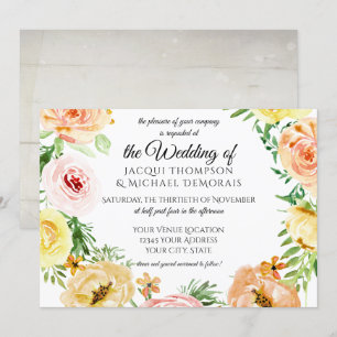 Rustic Herfst Autumn Waterverf Floral Roos Wreator Kaart