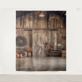 Rustic Herfst Barn Hanging Wandkleed (Voorkant)