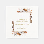 Rustic Herfst Botanical Modern bevestiging Servet (Voorkant)