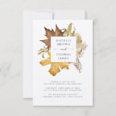 Rustic herfst iedereen in één QR-code Ecru Kaart (Voorkant)