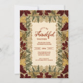 Rustic Herfst Leaf Thanksgiving Celebration Kaart (Voorkant)