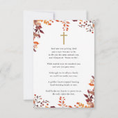 Rustic Herfst Memorial Funeral Prayer Fotokaart (Achterkant)