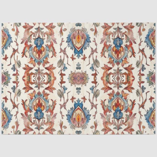 Rustic Herfst Met Blauwe Decoupage Tissuepapier (Voorkant)