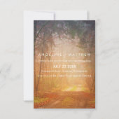 Rustic Herfst Tree String of Lights Wedding Kaart (Voorkant)