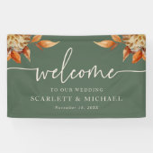 Rustic Herfst Welcome Wedding Banner (Horizontaal)