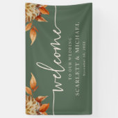 Rustic Herfst Welcome Wedding Banner (Verticaal)