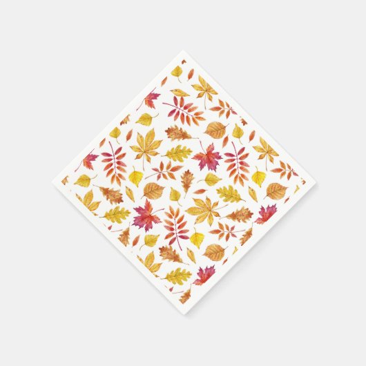 Rustic Herfstbladeren Patroon Thanksgiving Servet (Hoek)