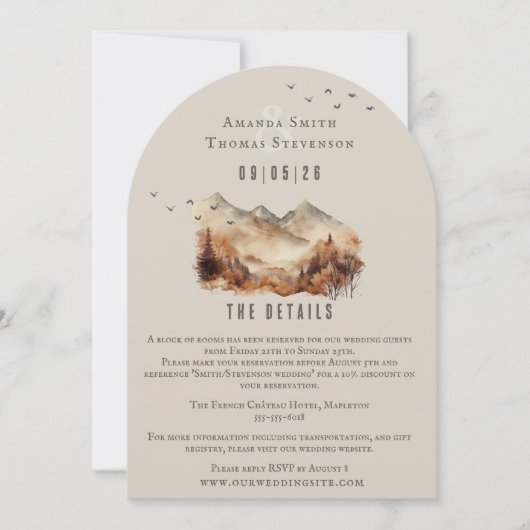 Rustic herfstlandschap details bijgevoegde kaart (Voorkant)