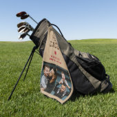 Rustic Hero Papa vaders Dag 2 Foto Collage Golfhanddoek (Groen)