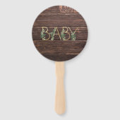 Rustic het is een Aangepast Baby shower van de Slo Handwaaier (Achterkant)