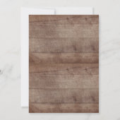 Rustic Het is een Girl Woodland Animals Baby showe Kaart (Achterkant)