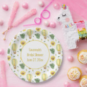 Rustic heteluchtballon en zonnebloemen bruid papieren bordje (Feest)