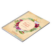 Rustic Hibiscus Tropical Wedding Guestbook Notitieboek (Linkerzijde)