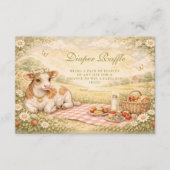 Rustic Highland Cow Diapper Raffle Informatiekaartje (Voorkant)