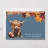 Rustic Highland Koe Vriendschapsuitnodiging Kaart (Achterkant)