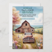 Rustic Hillbilly Campagne Faire-part de mariage (Devant)