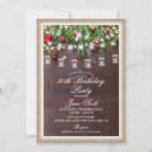 Rustic Holiday Anniversaire Fête Invitation (Devant)