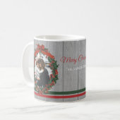 Rustic  Holiday Foto met kerstmis Koffiemok (Voorkant links)