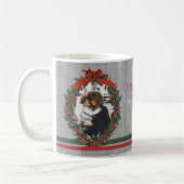 Rustic  Holiday Foto met kerstmis Koffiemok (Links)