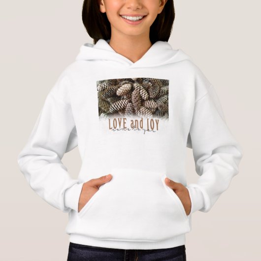 Rustic Holiday Love and Joy Pine Cone (Devant)