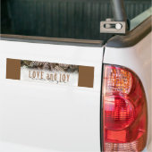 Rustic Holiday Love and Joy Pine Cone Bumpersticker (Op Truck)