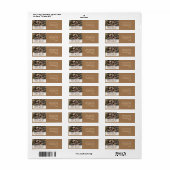 Rustic Holiday Love and Joy Pine Cone Etiket (Full Sheet)