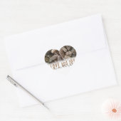 Rustic Holiday Love and Joy Pine Cone Hart Sticker (Envelop)