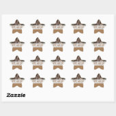 Rustic Holiday Love and Joy Pine Cone Ster Sticker (Vel)
