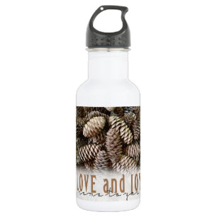 Rustic Holiday Love and Joy Pine Cone Waterfles