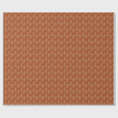 Rustic Holiday Pine Tree Pattern Rust Golden Brown Cadeaupapier (Vlak)