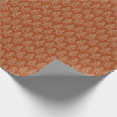 Rustic Holiday Pine Tree Pattern Rust Golden Brown Cadeaupapier (Hoek)