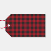 Rustic Holiday Red Buffalo Pset Cadeaulabel (Achterkant Horizontaal)