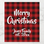 Rustic Holiday, rode buffelvlek, Wijn Etiket (Enkel label)