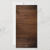 Rustic Holly Berries Invitation de Noël (Dos)