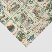  Rustic Holly-kerstkaart collage Tissuepapier (Detail)