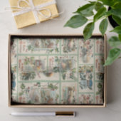  Rustic Holly-kerstkaart collage Tissuepapier (Geschenk)