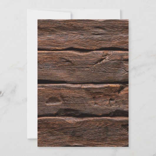 Rustic Holly Tree Branch Invitation au mariage d'h (Dos)