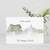 Rustic Home Nouvelle carte de Faire-part d'adresse (Debout devant)