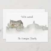 Rustic Home Nouvelle carte de Faire-part d'adresse (Devant / Derrière)